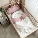 Protectie somn – Baby Nest vafe cu mix de flori- roz pudra (3)